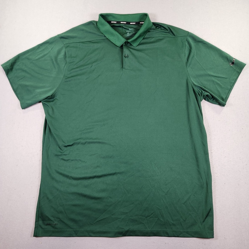 Nike Golf Mens XXL Polo Dri Fit Green Polyester - Picture 1 of 6